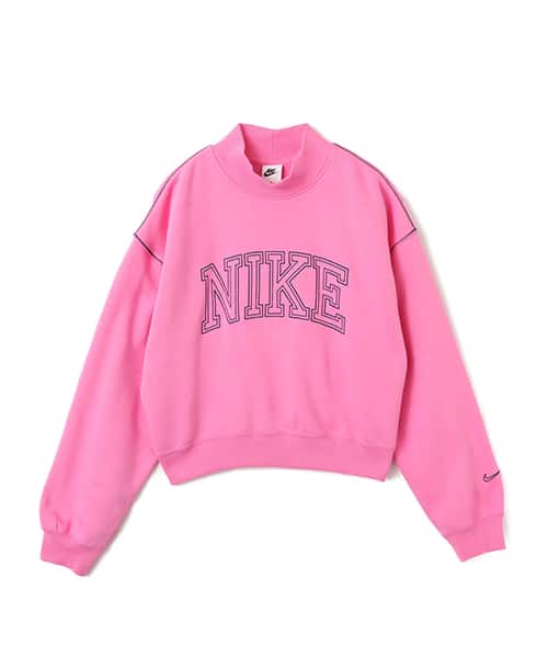 NIKE AS W NSW PHNX FLC LOGO MOCK NE PLAYFUL PINK ナイキ ウィメンズ NSW PHNX モック フリース L/S トップロゴ NE ピンク