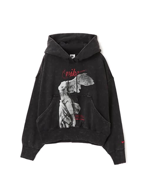 NIKE AS W NSW GFX FLC OS PO HD GCEL BLACK - ブラック