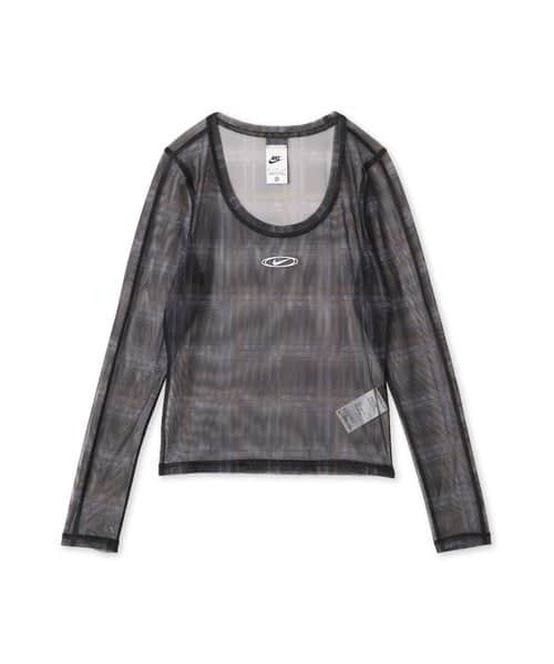 NIKE AS W NK LS BODY BLD MESH PRNT