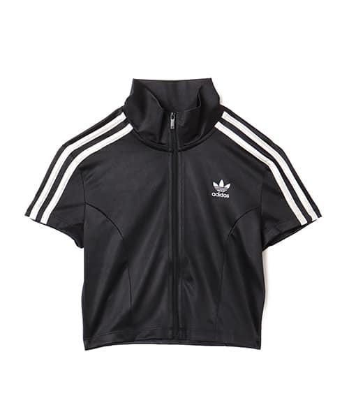 adidas SHORTSLEEVE TRACK TOP ブラック