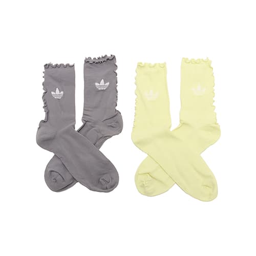 adidas RUFFLE SOCK 2P グレーツー/イエローティント