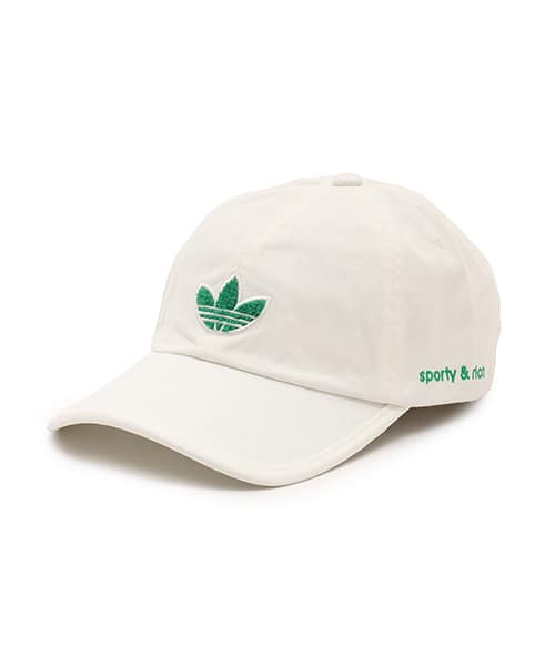 adidas SPORTY & RICH CAP チョークホワイト/グリーン