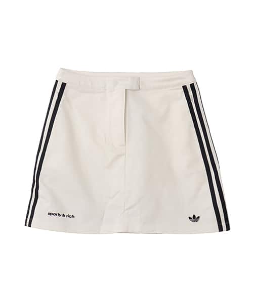 adidas SPORTY & RICH SKIRT コアホワイト/ナイトネイビー