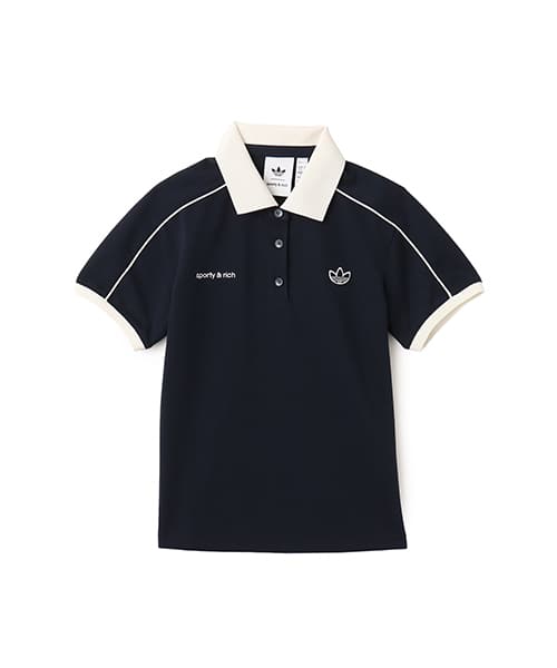 adidas SPORTY & RICH POLO TEE ナイトネイビー
