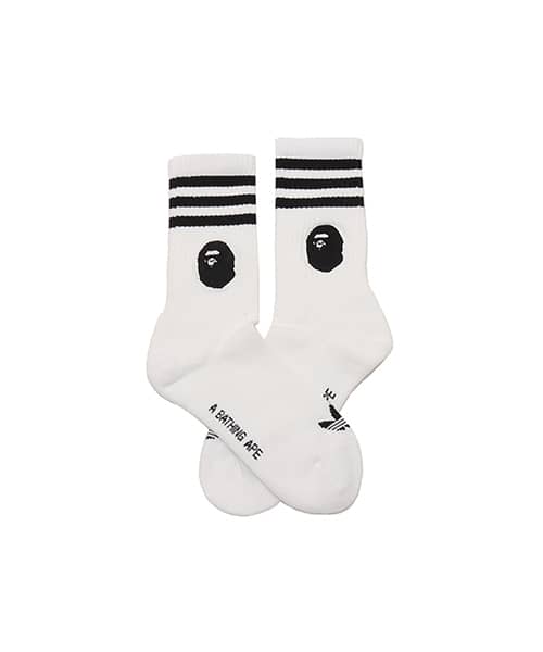 adidas BAPE SOCKS ホワイト/ブラック