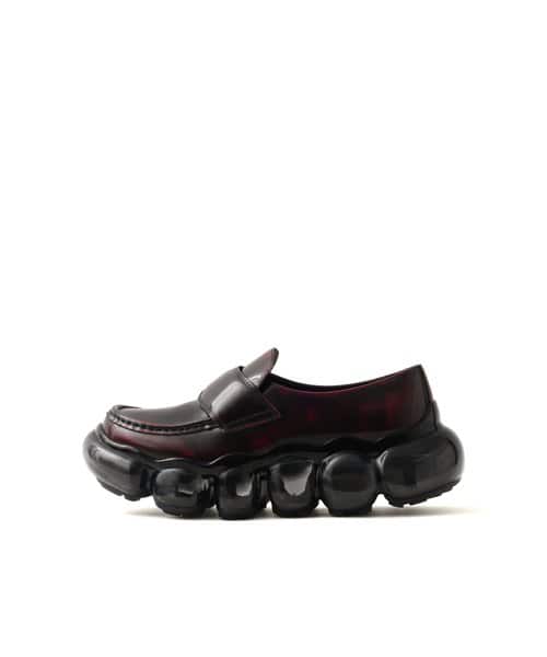 grounds JEWELRY LOAFER LEATHER WINE - ブラック