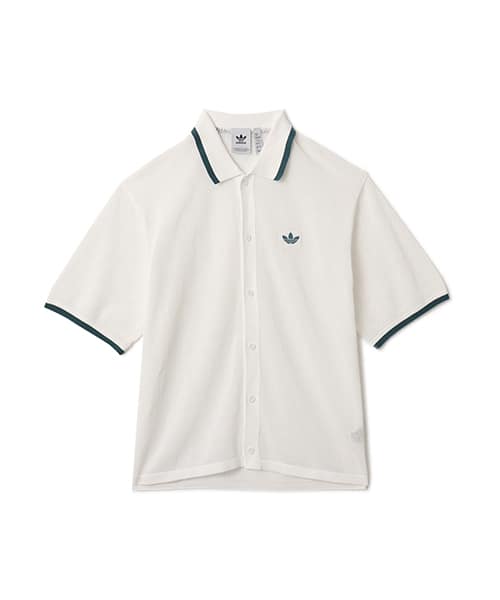 adidas KNITTED SHIRT ワンダーホワイト