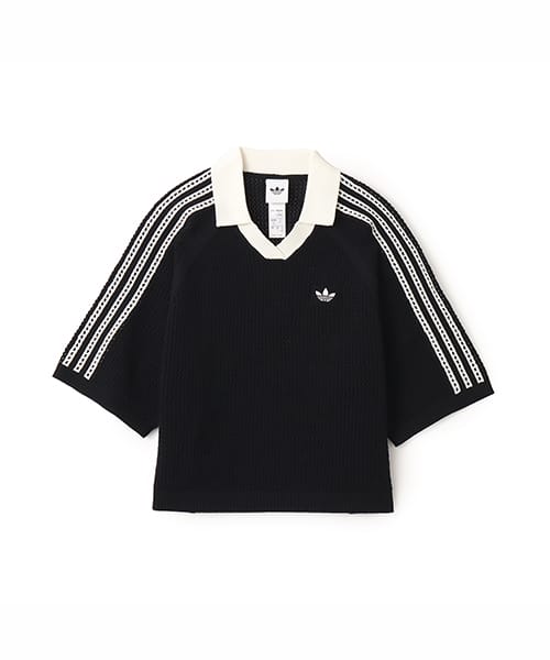 adidas KNITTED CROCHET POLO