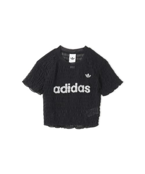 adidas SMOCKED CALI TEE ブラック - ブラック