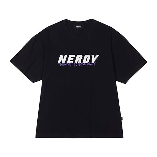 NERDY Slogan 1/2 Sleeve T-shirt