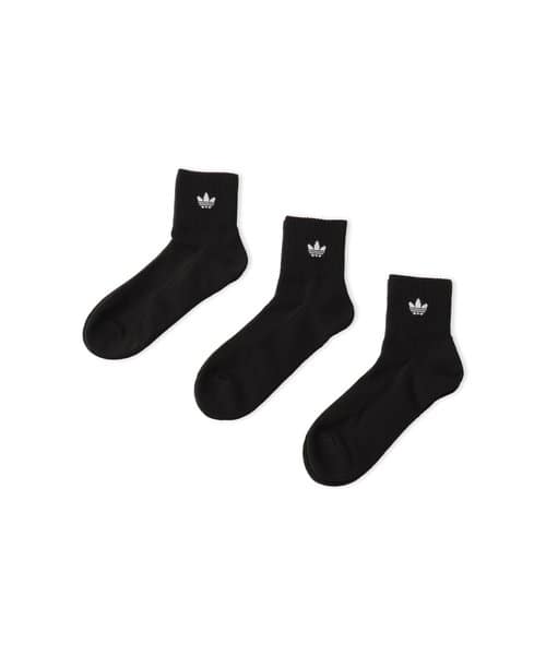 adidas MID ANKLE SOCK 3 PAIR PACK ブラック - ブラック