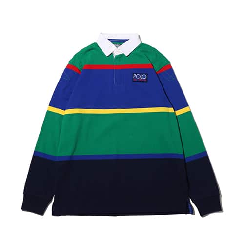 POLO RALPH LAUREN LSYDRUGBY M4-LONG SLEEVE-KNIT GREEN MULTI 18HO-I