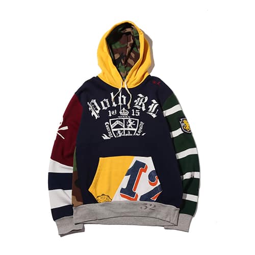 POLO RALPH LAUREN LSPOHOODM2-LONG SLEEVE-KNIT YELLOW MULTI 18HO-I