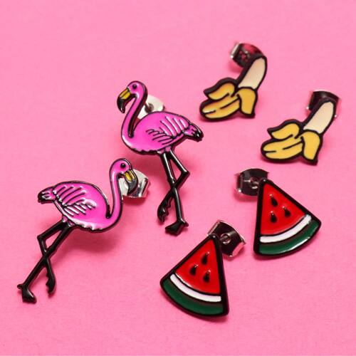 atmos pink キャラクター ピアス 3色展開