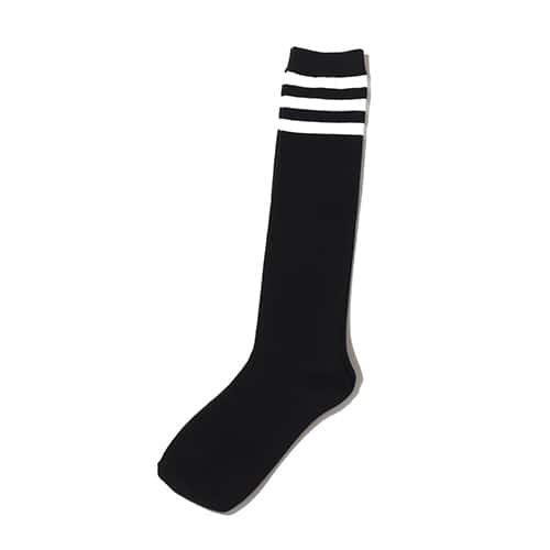 atmos pink モノトーン ライン ハイソックス BLACK