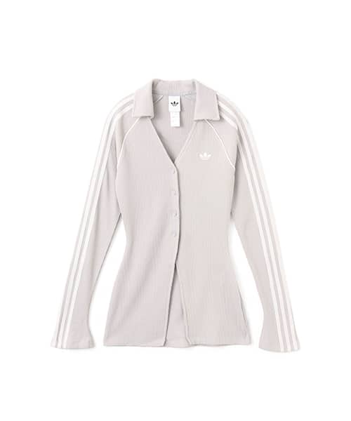 adidas BUTTON DOWN WAFFLE LONG-SLEEVE TOP