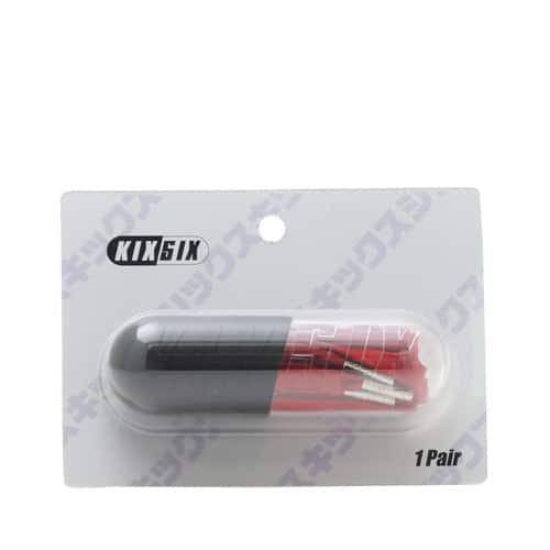 KIXSIX WAXED SHOELACE (CAPSULE)  RED/silver