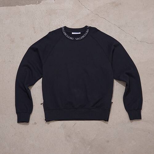 VALENCIANO HANDSOME CREWNECK SWEAT CHARCOAL BLACK 21FA-I