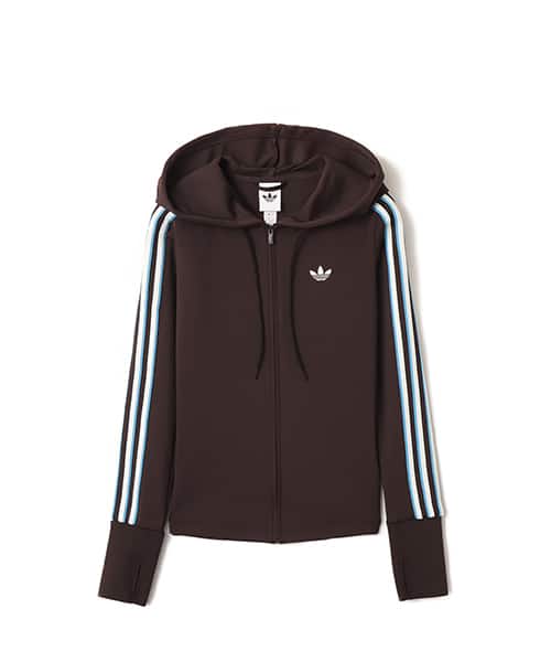 adidas HOODED TREFOIL ZIPPER JACKET オーロラコーヒー - ブラウン