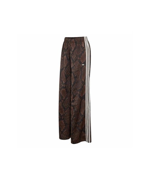adidas SNAKE PRINT SATIN WIDE LEG TRACK PANTS