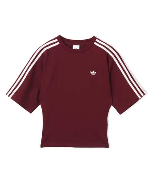 adidas ADILENIUM 5.0  SLIM SS TEE マルーン - バーガンディー