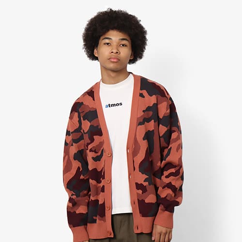 atmos Camouflage Knit Cardigan BLUE