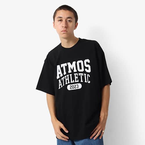 atmos Vintage College Logo T-shirts BLACK 23FA-I