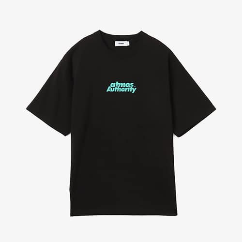 atmos Thick Rubber Print T-shirt BLACK