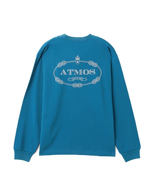 atmos Emblem Logo LS T-shirt BLUE アトモス エンブレム ロゴ LS Tシャツ ブルー