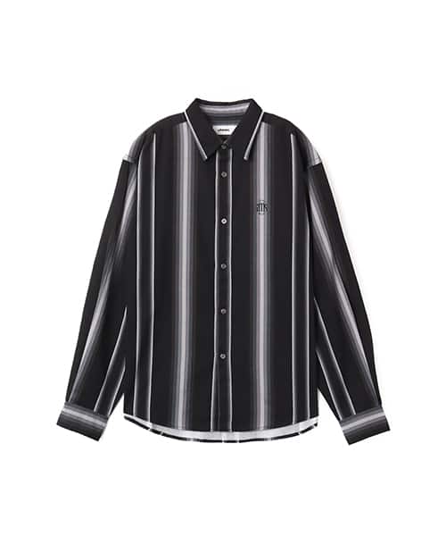 atmos Flannel Stripe Shirt BLACK アトモス フランネル ストライプ シャツ ブラック