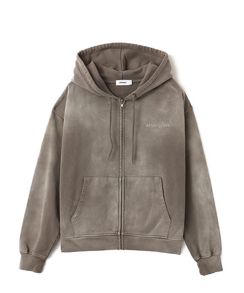 atmos Fade Color Zip-up Hooded Sweatshirt BEIGE アトモス フェード カラー ジップアップ フーデッド スウェットシャツ ベージュ