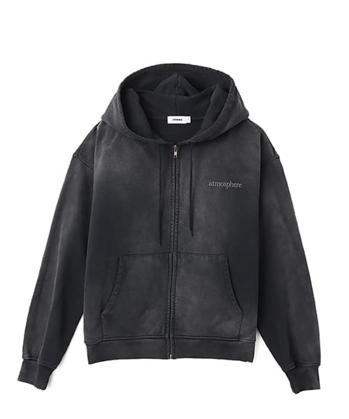 atmos Fade Color Zip-up Hooded Sweatshirt BLACK アトモス フェード カラー ジップアップ フーデッド スウェットシャツ ブラック