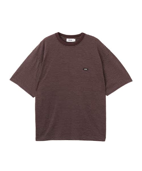 atmos Merino Wool Knit Border T-Shirt BROWN - ブラウン