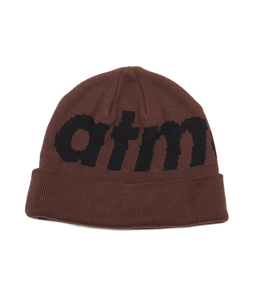 atmos LOGO Knit Cap BROWN - ブラウン