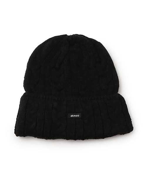 atmos Cable Knit Beanie BLACK - ブラック