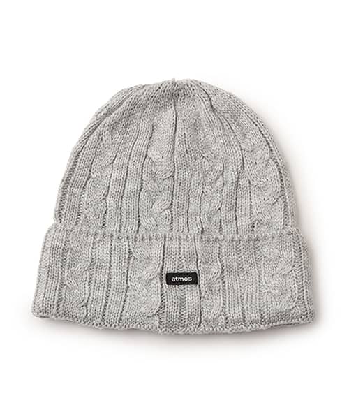 atmos Cable Knit Beanie GRAY - グレー