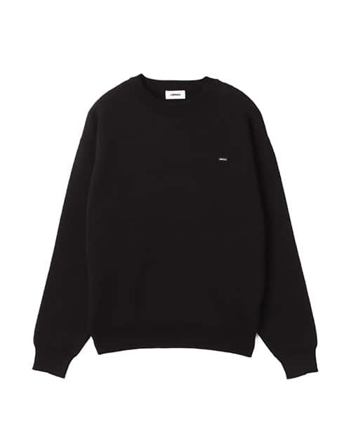 atmos Small Logo Patch  Knit Sweater BLACK - ブラック
