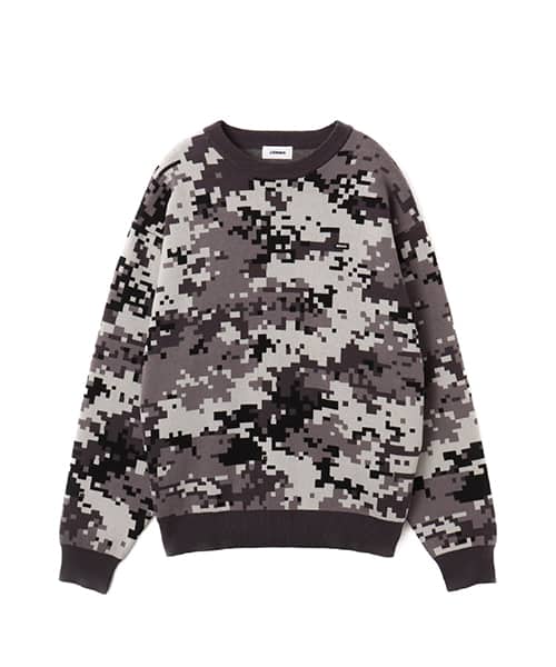 atmos Small Logo Patch  Knit Sweater CAMOUFLAGE BLACK - カモフラージュ系その他