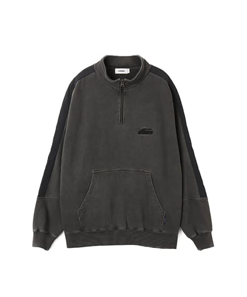 atmos Pigment Half-zip Sweatshirt BLACK - ブラック