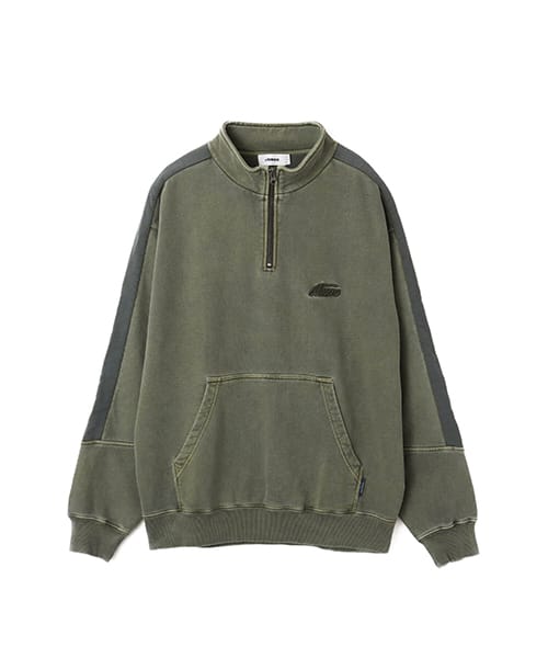 atmos Pigment Half-zip Sweatshirt GREEN - グリーン