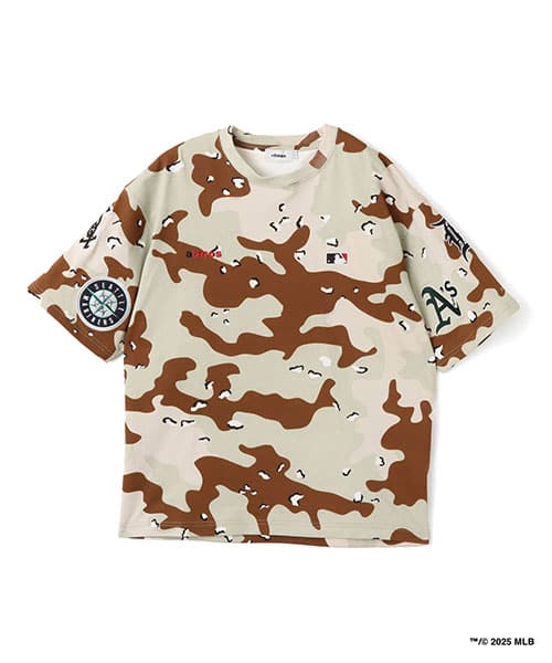 atmos x MLB All Teams Patch SS T-shirt CAMOUFLAGE - デザートカモ