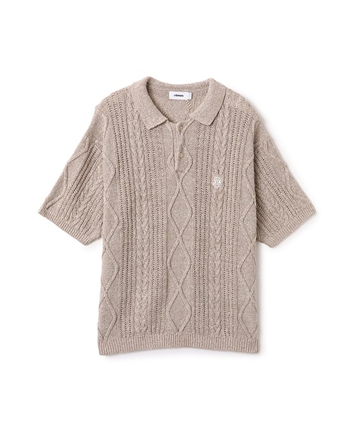 atmos Cable Knit Polo Shirt