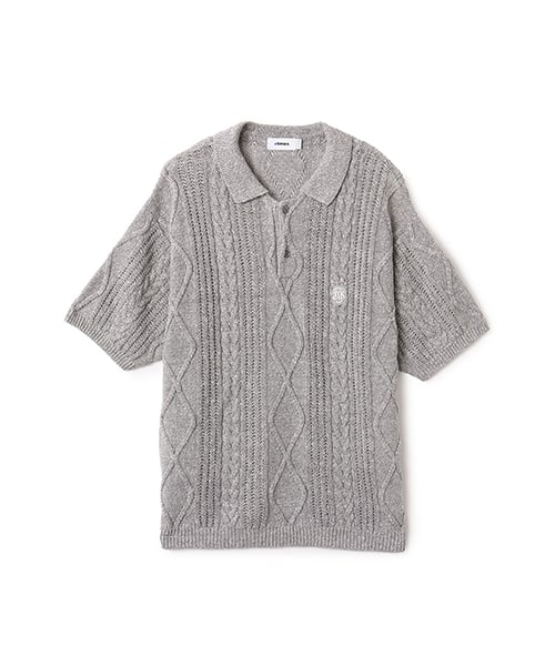 atmos Cable Knit Polo Shirt