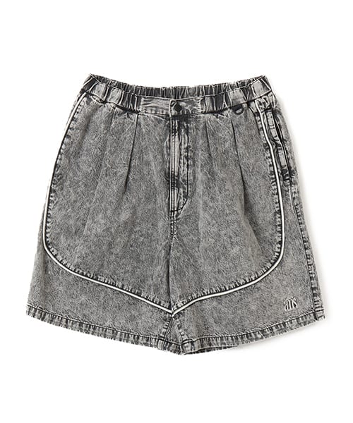 atmos Piping Line Denim Shorts BLACK