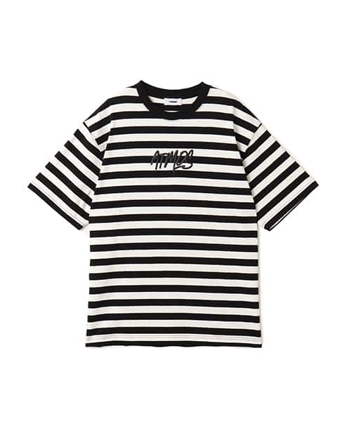 atmos Foam Logo Border T-shirt BLACK