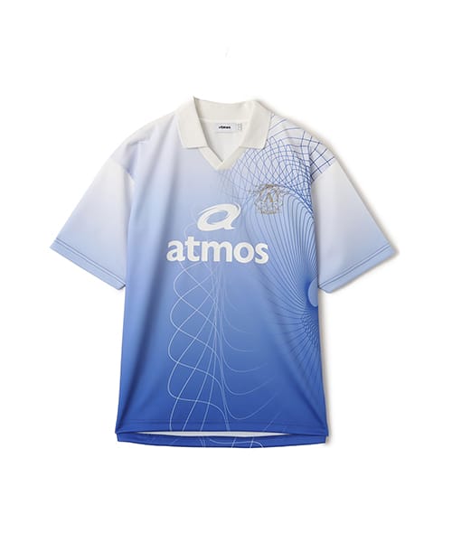 atmos Soccer Jersey Game Polo Shirt BLUE
