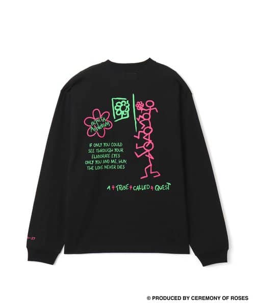 atmos x ATCQ Bonita Applebum  L/S T-shirt BLACK アトモス x ア・トライブ・コールド・クエスト ボニータ アップルバム ロングスリーブ ティーシャツ ブラック