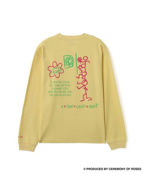 atmos x ATCQ Bonita Applebum  L/S T-shirt YELLOW