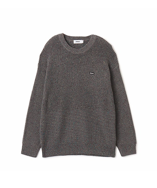 atmos Mixed Napped Yarn Crew Sweater GRAY アトモス ミックス ナップ ヤーン セーター グレー