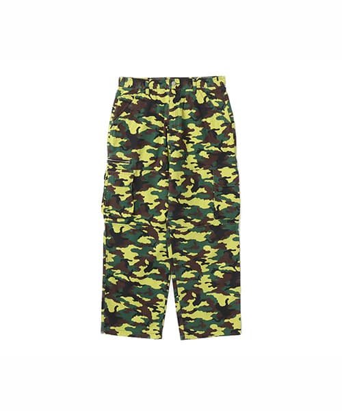 atmos Back Satin Cargo Pants YELLOW CAMOUFLAGE